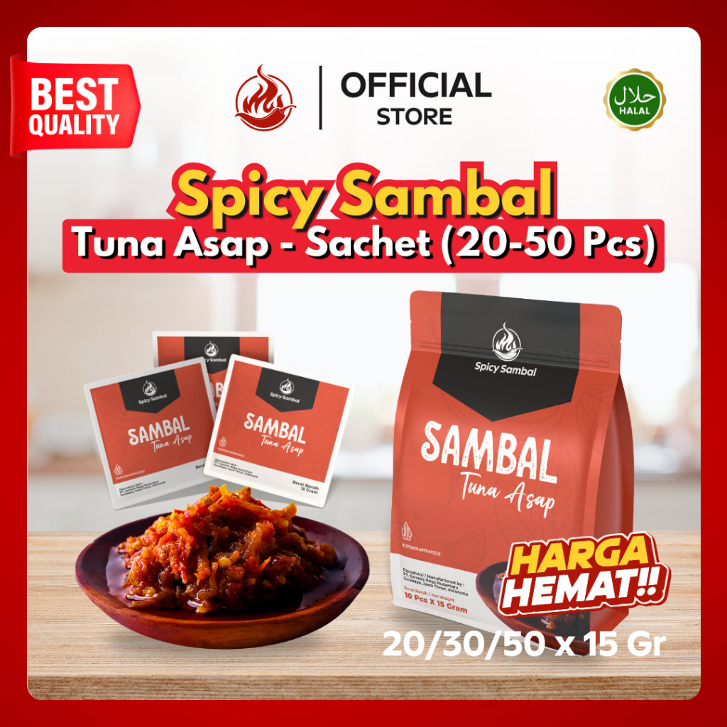 Sachet Tuna Asap - 20 / 30 / 50 Pcs x 15 Gr